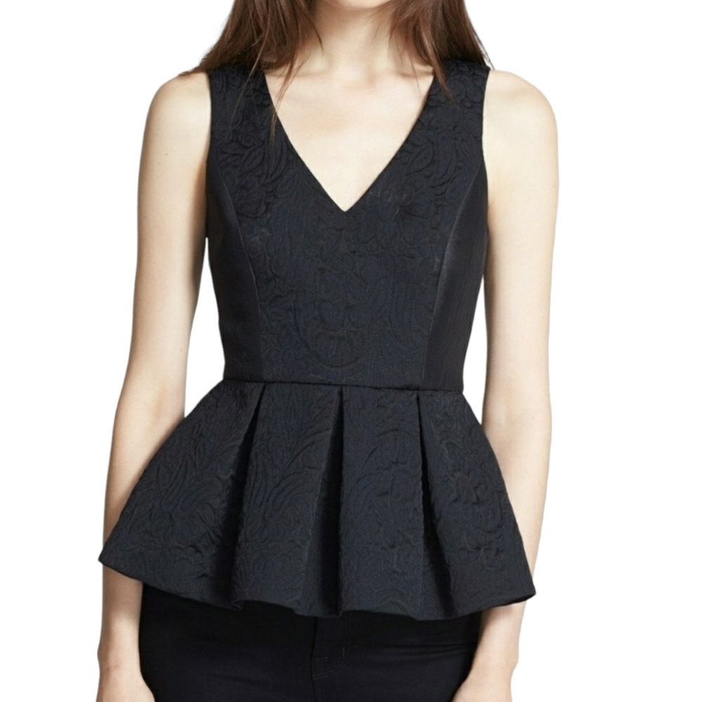 ☆Tibi | Jacquard Peplum Top